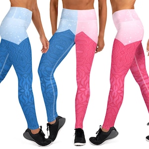 Replica Aurora Yoga Leggings XS-6XL | run disney world disneyland rundisney sleeping beauty running costume cosplay leggings