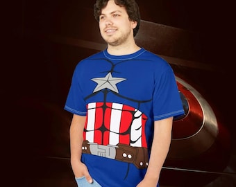 Captain America Unisex Adults Kids Costume Shirt | disney world disneyland avengers superhero steve rogers cruise cosplay outfit apparel