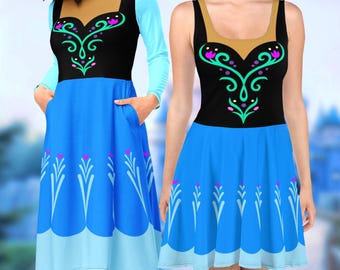 Anna Frozen 1 Dress 2XS-6XL | disney world disneyland rundisney princesscore swing costume cruise outfit cosplay