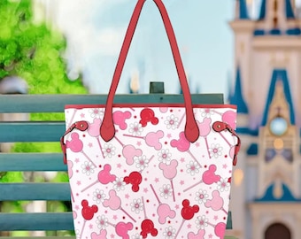 Mickey Lollipops Hard Canvas Tote Bag | disney world disneyland snacks mouse dooney baby diaper purse shoulder bag