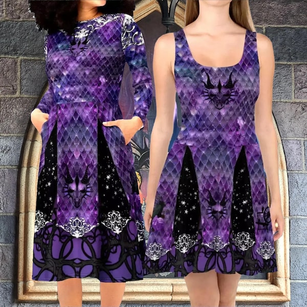 Maleficent Dragon Dress 2XS-6XL | goth lolita rundisney disney world bound villains disneyland cosplay costume cruise clothes