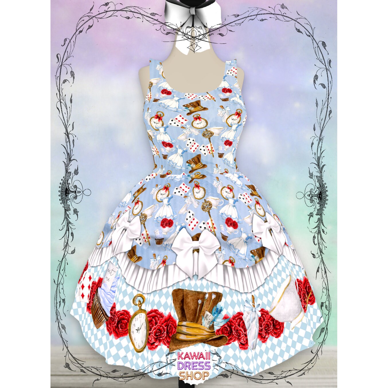 alice in wonderland swing dress