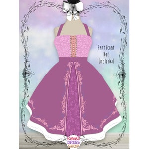 Tangled Rapunzel Dapper Dress XS-5XL | plus size pinup pin up lolita disneybound disney world disneyland tangled rapunzel cosplay costume