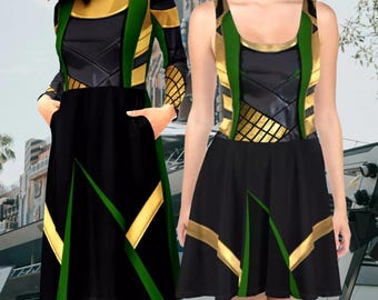 Loki Dress 2XS-6XL | mommy and me run disney world disneyland avengers villains superhero running marathon cosplay costume cruise