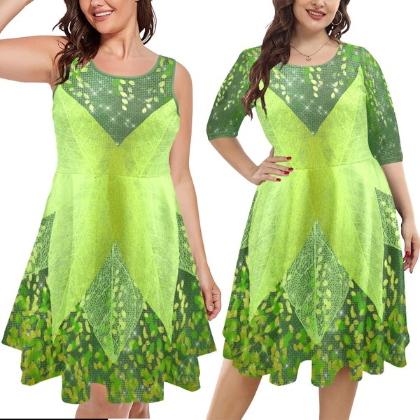 Tinkerbell Midi Dress | disneybound disney world disneyland peter pan fairycore woodland fairy core dress cosplay costume apparel