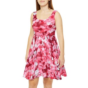 Valentines Day Heart Confetti Skater Dress | novelty food kawaii decora fairy kei plus size clothes outfit jsk candy print fashion clothing