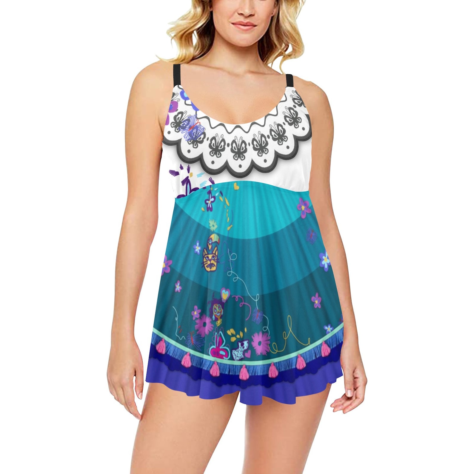 Encanto Mirabel Swim Dress Babydoll Tankini Two Piece Swimsuit Etsy