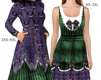 Haunted Mansion Dresses 2XS-6XL | goth gothic lolita-dress disney bound world disneyland villains maids phantom manor costume
