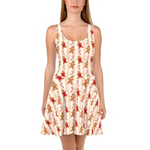 Gingerbread Stripes Brown Dress 2XS-6XL | kawaii pastel plus size winter lolita christmas dress sleeveless long sleeve