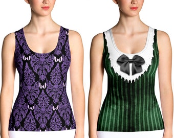 Haunted Mansion Tank Tops |  disneybound run disney disneyland villains rundisney mansion maid cosplay costume outfit shirt