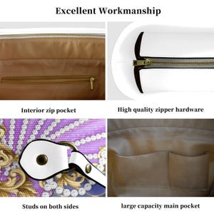 Ariel Ornate Hard Canvas Tote Bag | disneyland disney baby little mermaid cosplay gift diaper backpack purse shoulder tote bag image 5