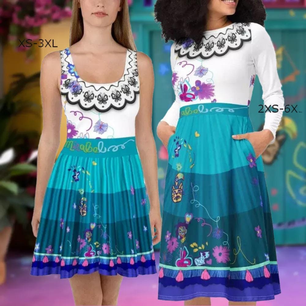 white christmas dresses Encanto Mirabel Halloween Carnival Suit Cosplay Costume Outfits Summer –  TrendsinCosplay main image 0