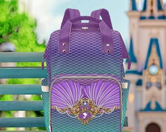 Ariel Ornate Diaper Backpack | disney world disneyland baby little mermaid princess costume cosplay backpack shoulder tote bag