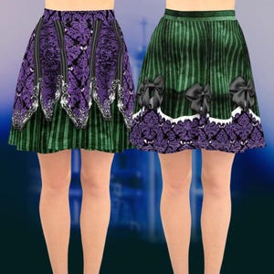 Haunted Mansion Skater Skirt | goth gothic rundisney disney world bound running disneyland cosplay costume cruise activewear