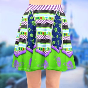 Buzz Space Ranger Skater Skirt | rundisney disney world bound running disneyland pixar womens cosplay costume cruise activewear