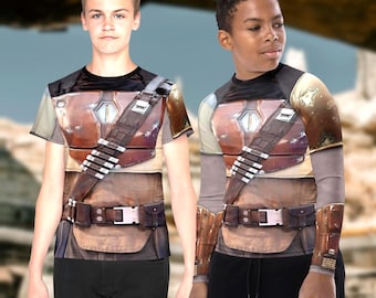 Mandalorian Kids Shirt Long Sleeve Rash Guard | baby disney world disneyland star wars costume outfit cosplay