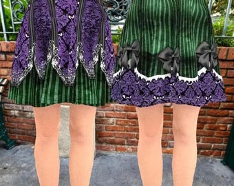 Haunted Mansion Skater Skirt | goth gothic rundisney disney world bound running disneyland cosplay costume cruise activewear