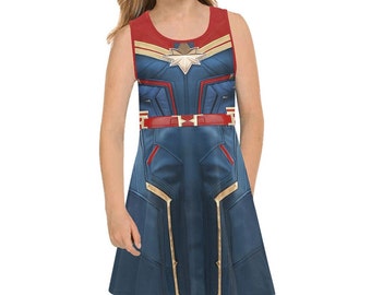 New Disney Parks Captain Marvel Dress Shop Cotton Spandex Blend 3X