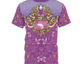 Rapunzel Ornate Pascal Unisex Adults Kids Shirt | run disney world disneyland princesscore tangled mommy and me cruise cosplay costume