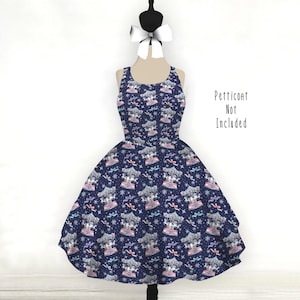 Winter Carousels Dress 2XS-6XL | carousel horse kawaii sweet classic winter lolita lolitafashion swing dapper day plus size jsk fashion