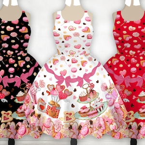 Valentine Diner Dress XS-3XL | valentines sweet lolita dessert angelic baby the stars pretty shine bright jsk dress
