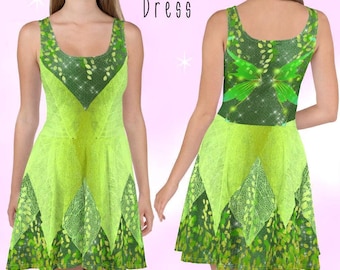 Tinkerbell Dress | run disney world disneyland park woodland fairy peter pan family group mommy and me cosplay costume running marathon