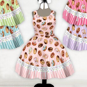 Melty Donut Dress Pastels | lolita pastel mahou decora cult party pop spank fairy kei kawaii cosplay dress jsk