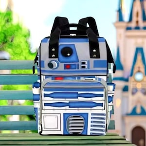 Blue Droid Diaper Backpack | disney world r2d2 disneyland star baby wars costume cosplay backpack shoulder tote bag outfit