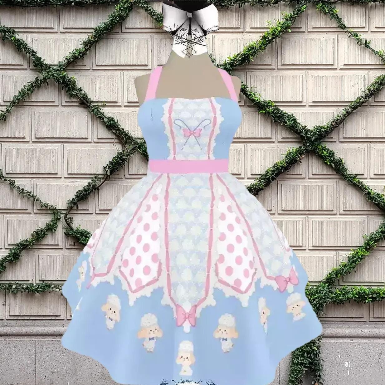 knee length dresses for ladies Little Adventures Bo Peep Dress for 9-11 Years | Size 2XL in Blue main image 0