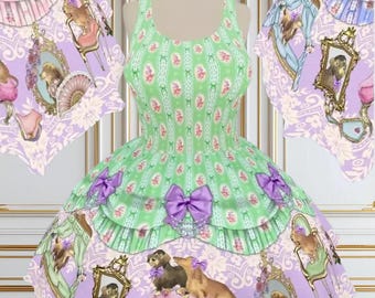 Versailles Dachshund Dress XS-3XL | sweet hime lolita marie antoinette dachshund lovers mom rococo jsk dress outfit