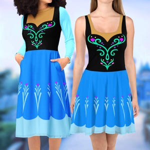 Anna Frozen 1 Dress 2XS-6XL | disney world disneyland rundisney princesscore swing costume cruise outfit cosplay
