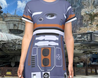 Galactic Starcruiser SK-620 Droid Tshirt Dress Nightgown | disney world bound disneyland star wars cosplay costume shirt clothes