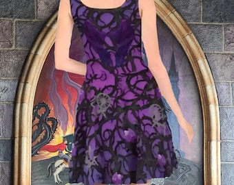 Maleficent Black Thorns Dress 2XS-6XL | goth lolita rundisney disney world bound villains disneyland swing cosplay costume