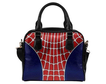 Spider Faux Leather Crossbody Dome Bag | superhero avengers disney world bound parks disneyland cosplay handbag purse bag