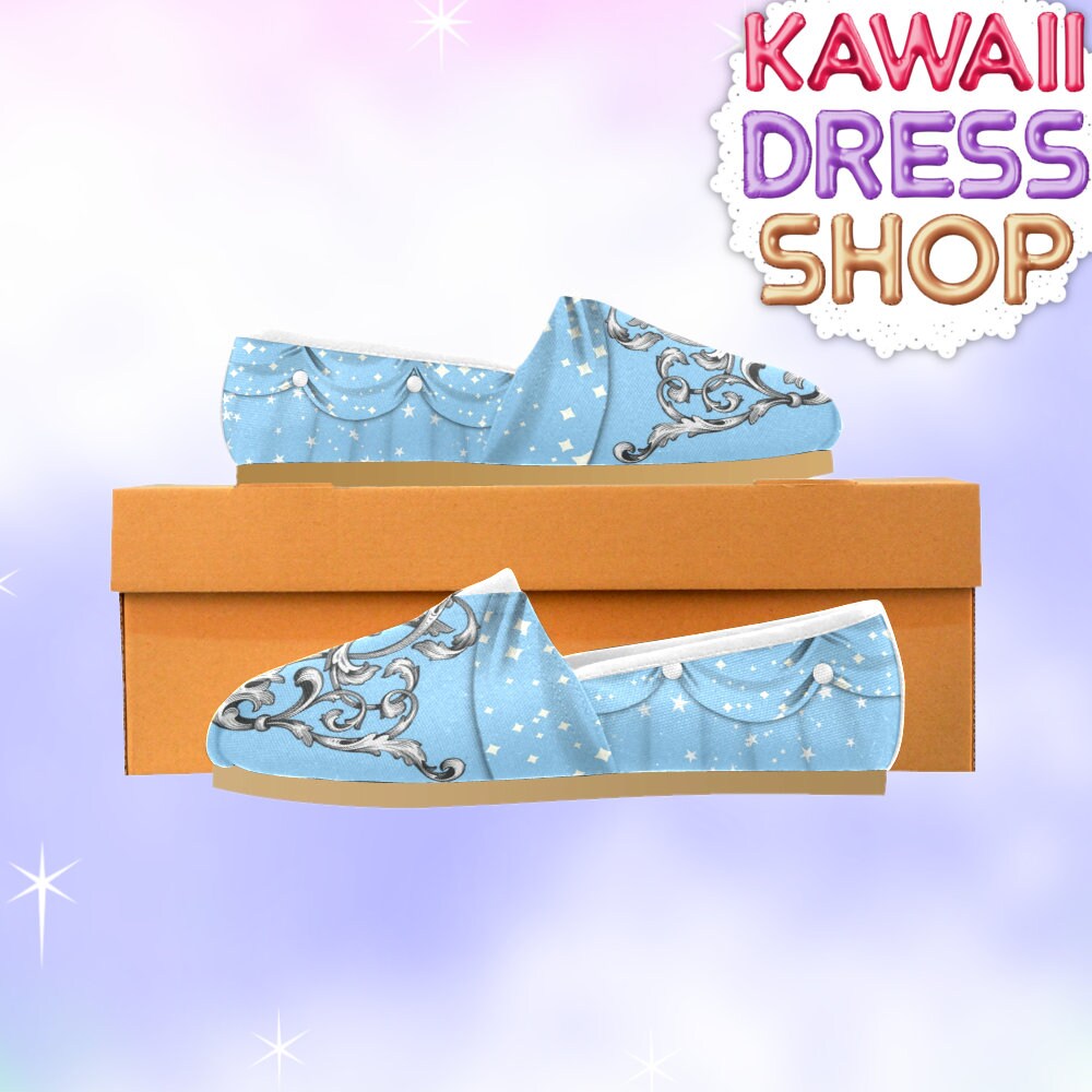 WOMENS Elsa Frozen 1 Canvas Slip on Shoes elsa shoes disney Etsy