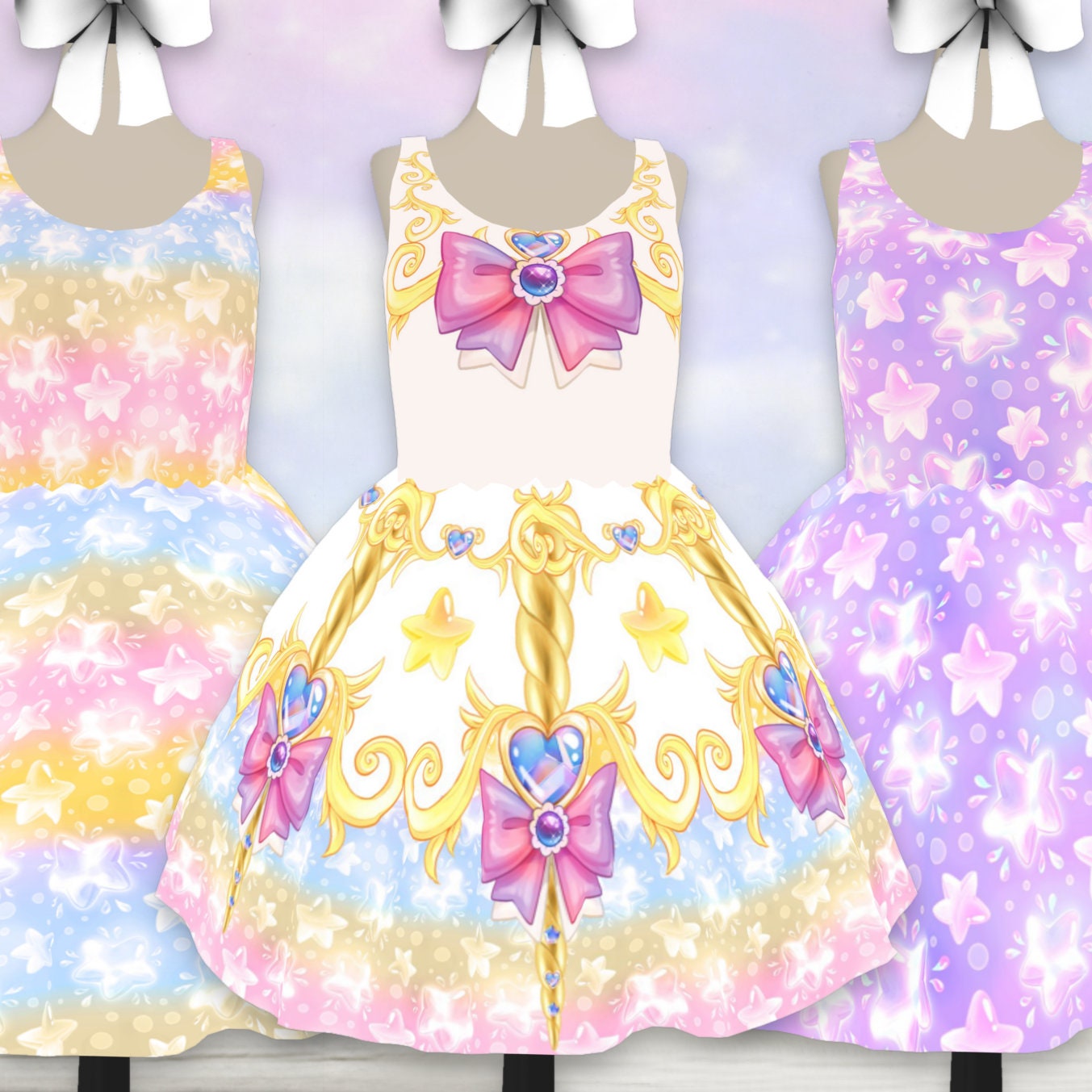 Kids Magical Girl Dress Pastel Mahou Decora Cult Party Pop Etsy