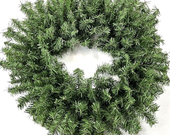 24" Canadian Pine Artificial Wreath, Wreath Base, Evergreen Wreath, Christmas Wreath, Wreath Frames, Double Ring Wreath, VW024