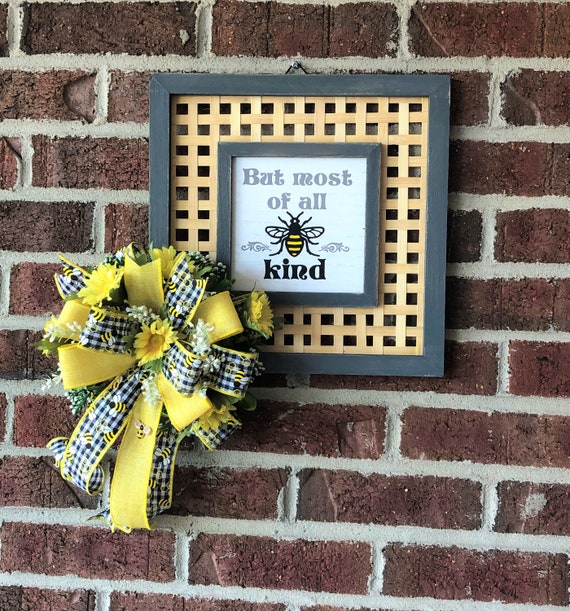 Bee Kind Wall Sign, Wall Decor, Bee Decor, Bee Sign, Bee Themed