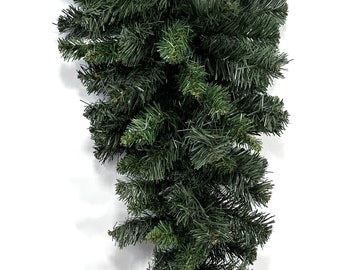 24" Valley Pine Artificial Teardrop Swag, Swag Wreath Base, Evergreen Swag, Christmas Swag, Wreath Frames, Door Swag Base, Christmas Wreath