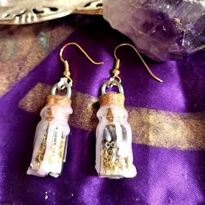 Inner Peace Spell Jar Earrings Witchcraft
