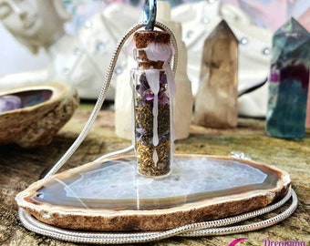 Increase Clairvoyance Spell Jar Necklace Witchcraft