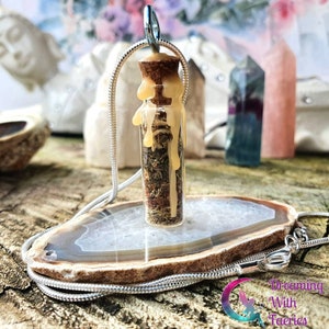 Happiness Spell Jar Necklace Witchcraft