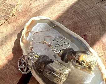 Pendientes de tarro con hechizos de protección contra espíritus malignos (brujería)