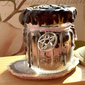 Protection Spell Jar Sealed With Black Candle Wax Banish Negativity / Witchcraft