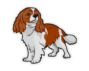Cavalier King Charles Spaniel Kiss-Cut Stickers
