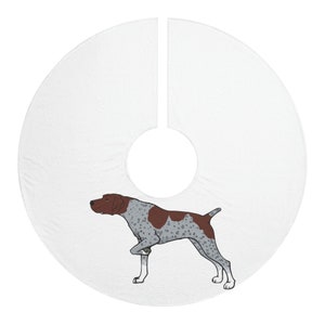 German Shorthaired Pointer Personalized Christmas Tree Skirts, Polyester Fleece, FREE Shipping, Made in USA!!