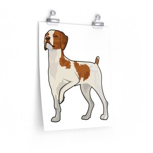 Brittany Dog Premium Matte vertical posters, 7 Sizes, Can be Customized, Made in the USA!!