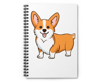 Pembroke Welsh Corgi Spiral Notebook - Ruled Line