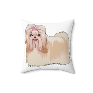 Havanese Spun Polyester Square Pillow, Made in the USA!!