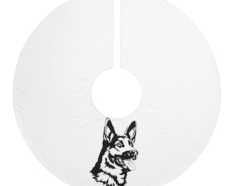 Duitse herder gepersonaliseerde kerstboom rokken, polyester fleece, gratis verzending, gemaakt in de VS!!